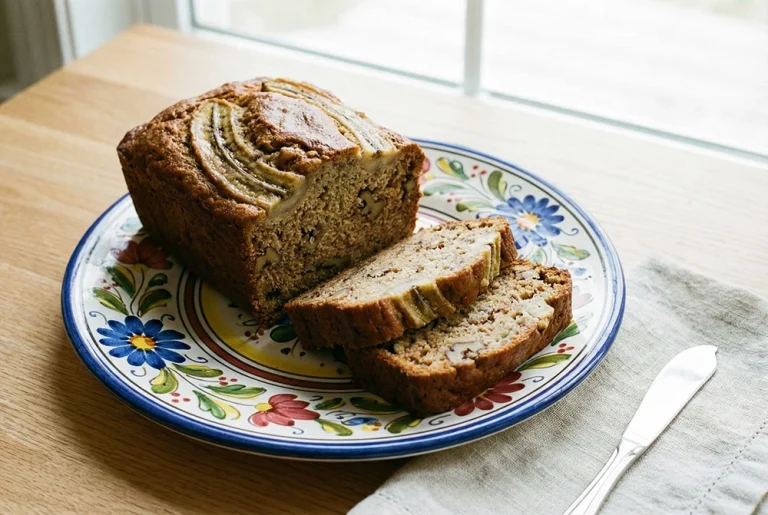Busy Mom’s 50% Less Sugar Banana Bread Bliss