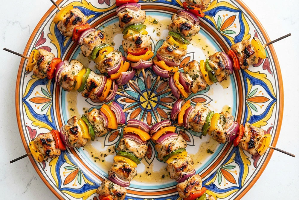 Dinner on the table in under 30 minutes! Juicy chicken, charred to perfection. Kid approved and Mom approved!