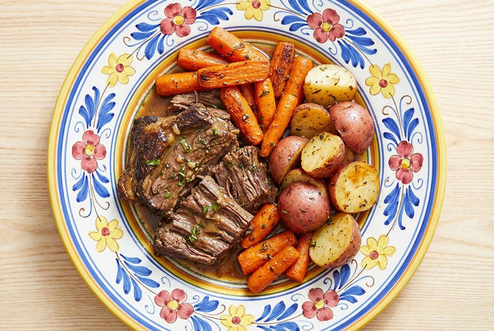 Fall apart tender roast made with minimal effort, perfect for busy weeknights!